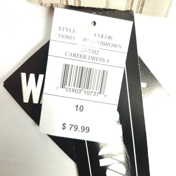 NWT VTG Perceptions Womens Beige Ivory 3 Piece Skirt Suit Set  Size 10 - Picture 11 of 16